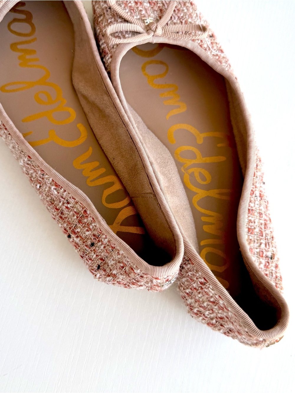 NWOT Sam Edelman Pink Tweed Ballet Flats SIZE 9 - Picture 5 of 8